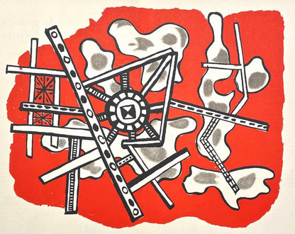 Fernand Lger, Composition, Derrire Le Miroir, Lithograph