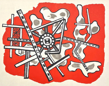Fernand Lger, Composition, Derrire Le Miroir, Lithograph