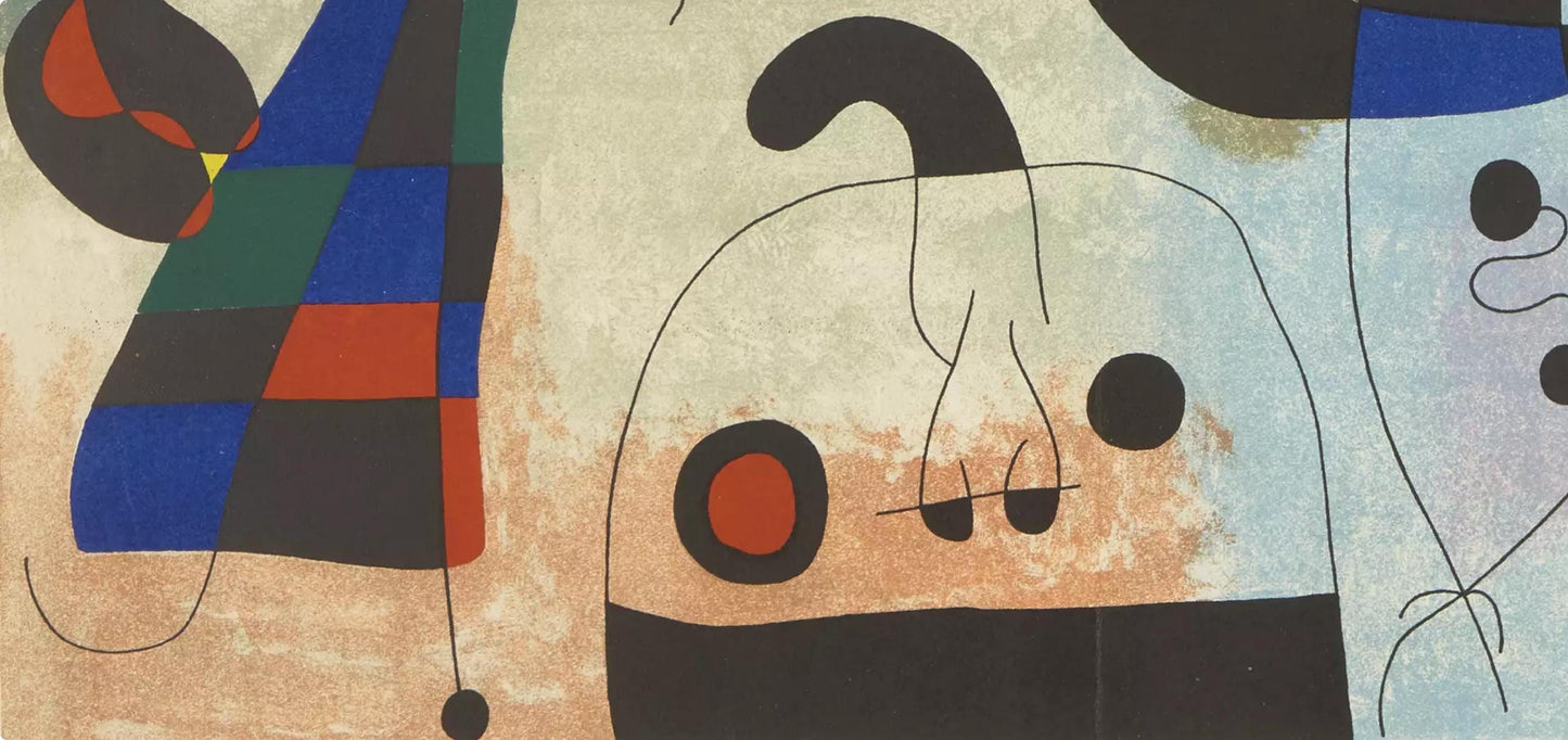 Joan Mir, Composition (Mourlot 1708), Derrire Le Miroir, Lithograph