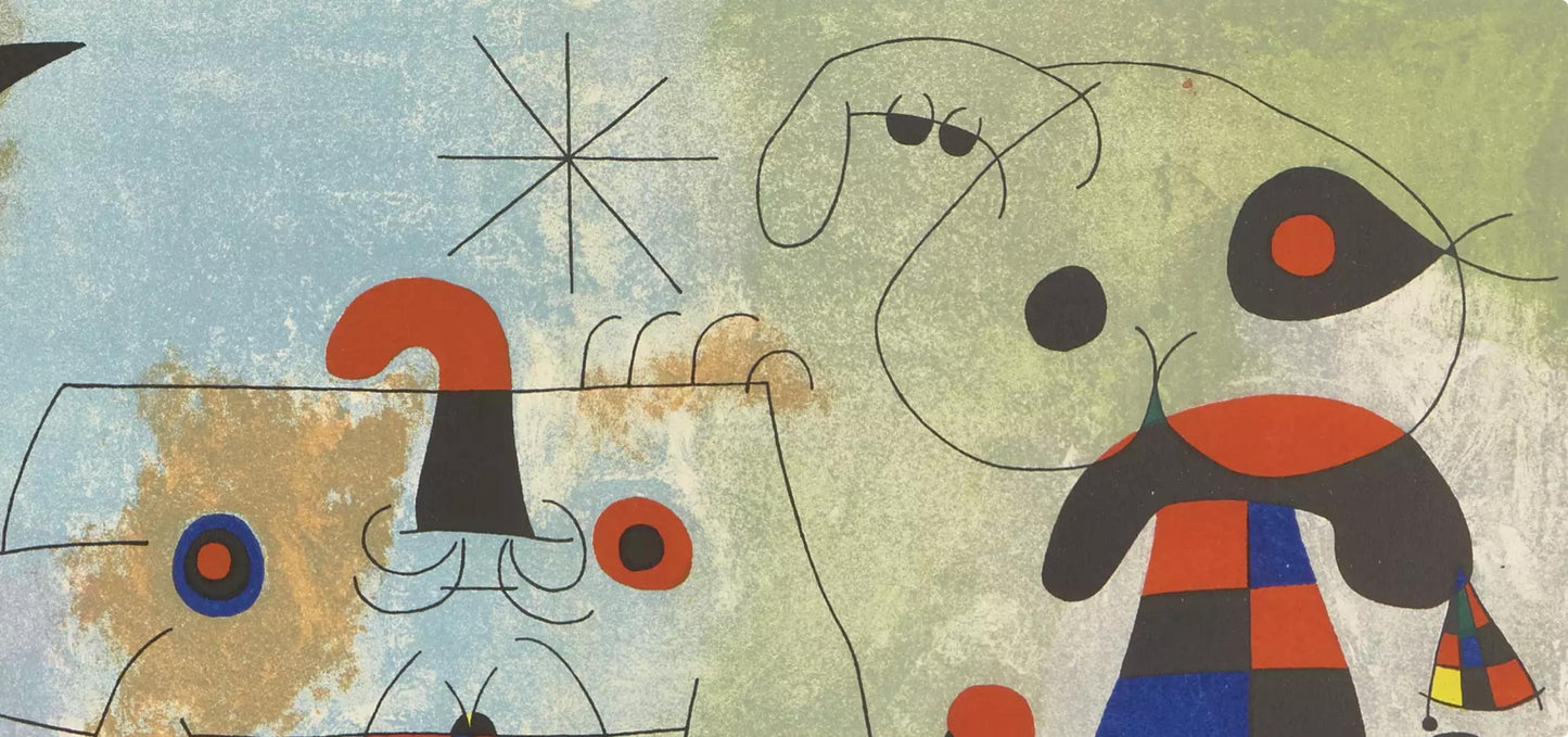 Joan Mir, Composition (Mourlot 1708), Derrire Le Miroir, Lithograph