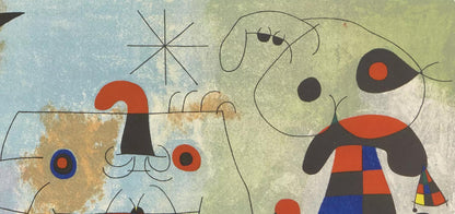 Joan Mir, Composition (Mourlot 1708), Derrire Le Miroir, Lithograph