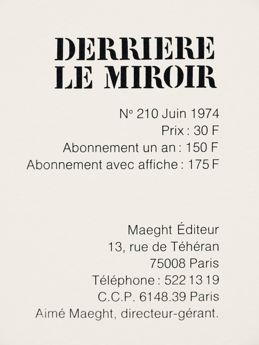 Lithograph - Antoni Tpies - Composition - Derrire le miroir