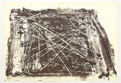 Antoni Tpies, Composition, Derrire Le Miroir, Lithograph