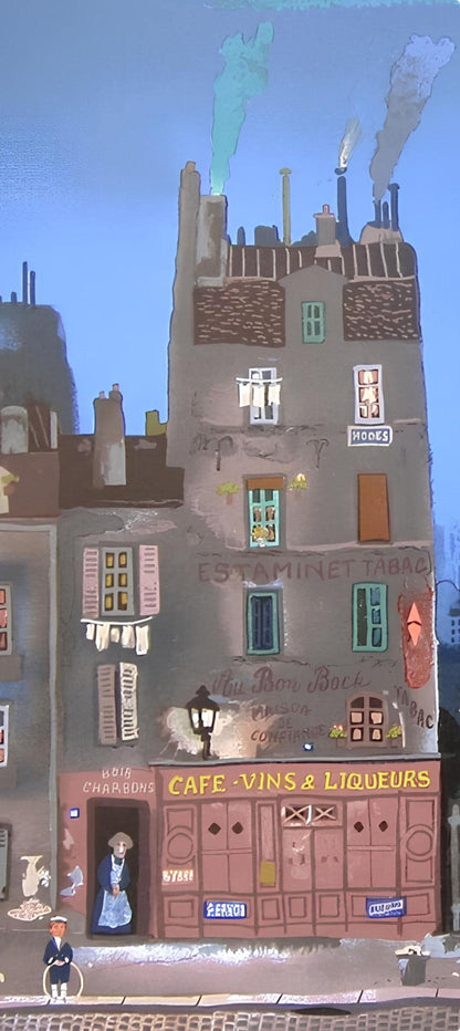 Michel Delacroix, Tour Eiffel Le Soir, Lithograph