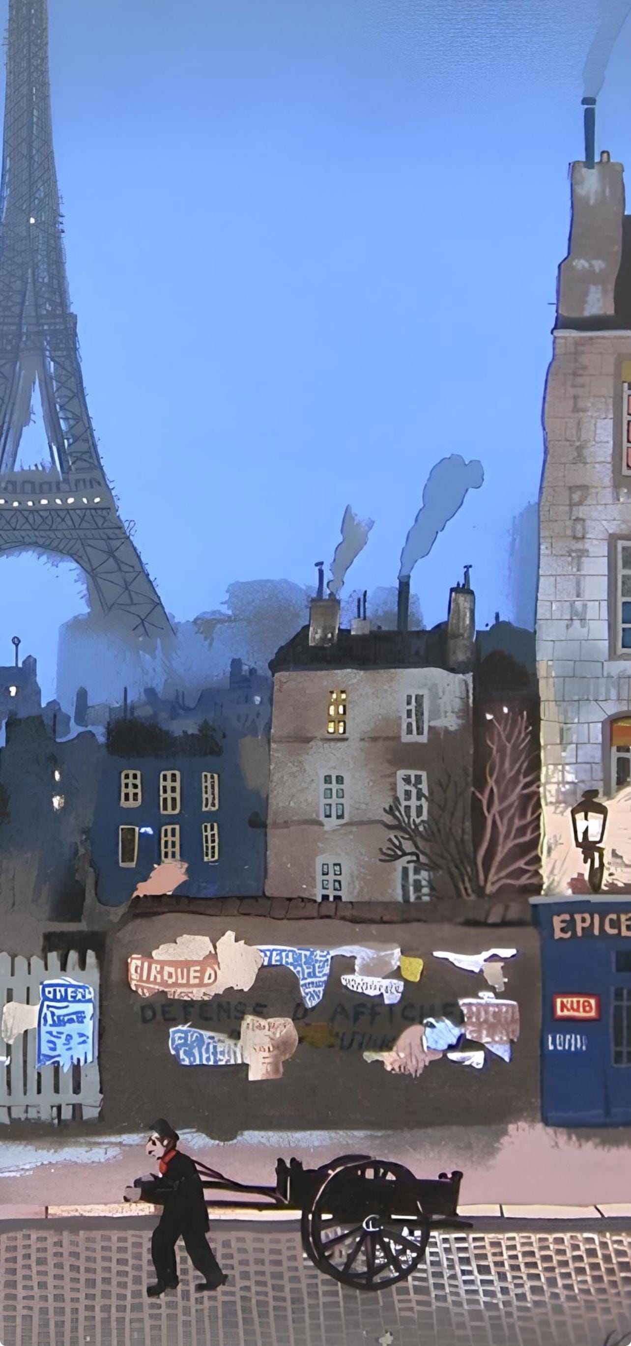 Michel Delacroix, Tour Eiffel Le Soir, Lithograph