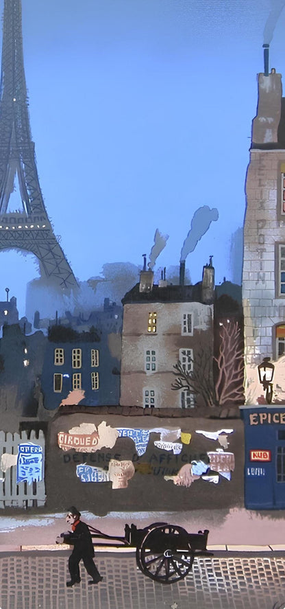 Michel Delacroix, Tour Eiffel Le Soir, Lithograph