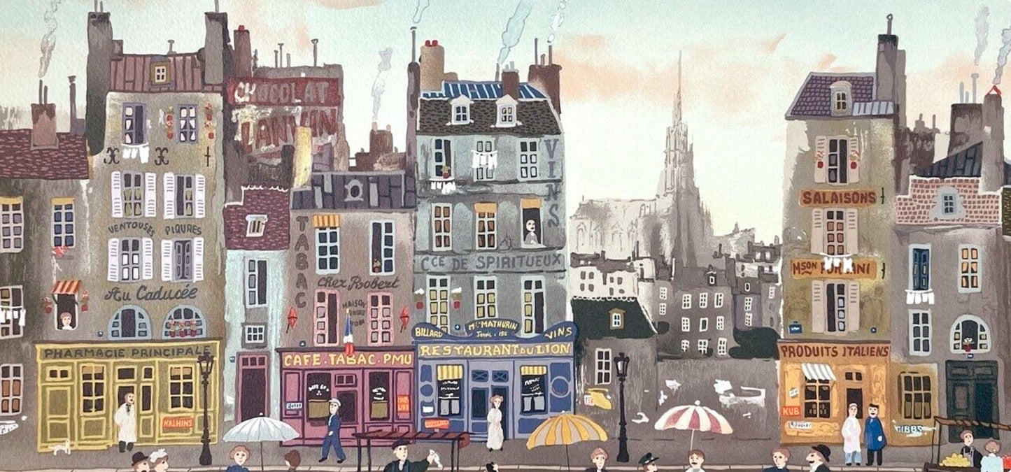 Lithograph - Michel Delacroix - Marchand des quatre-saisons