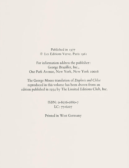 Marc Chagall, Le Dauphin Mort Et Les Trois Cent Cus, Daphnis Et Chlo, Hliogravure