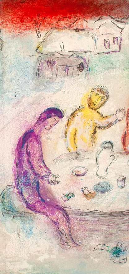 Marc Chagall, Le Repas Chez Dryas, Daphnis Et Chlo, Hliogravure
