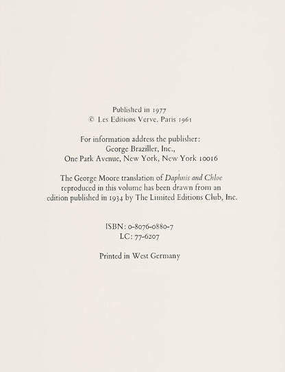 Marc Chagall, Le Verger, Daphnis Et Chlo, Hliogravure