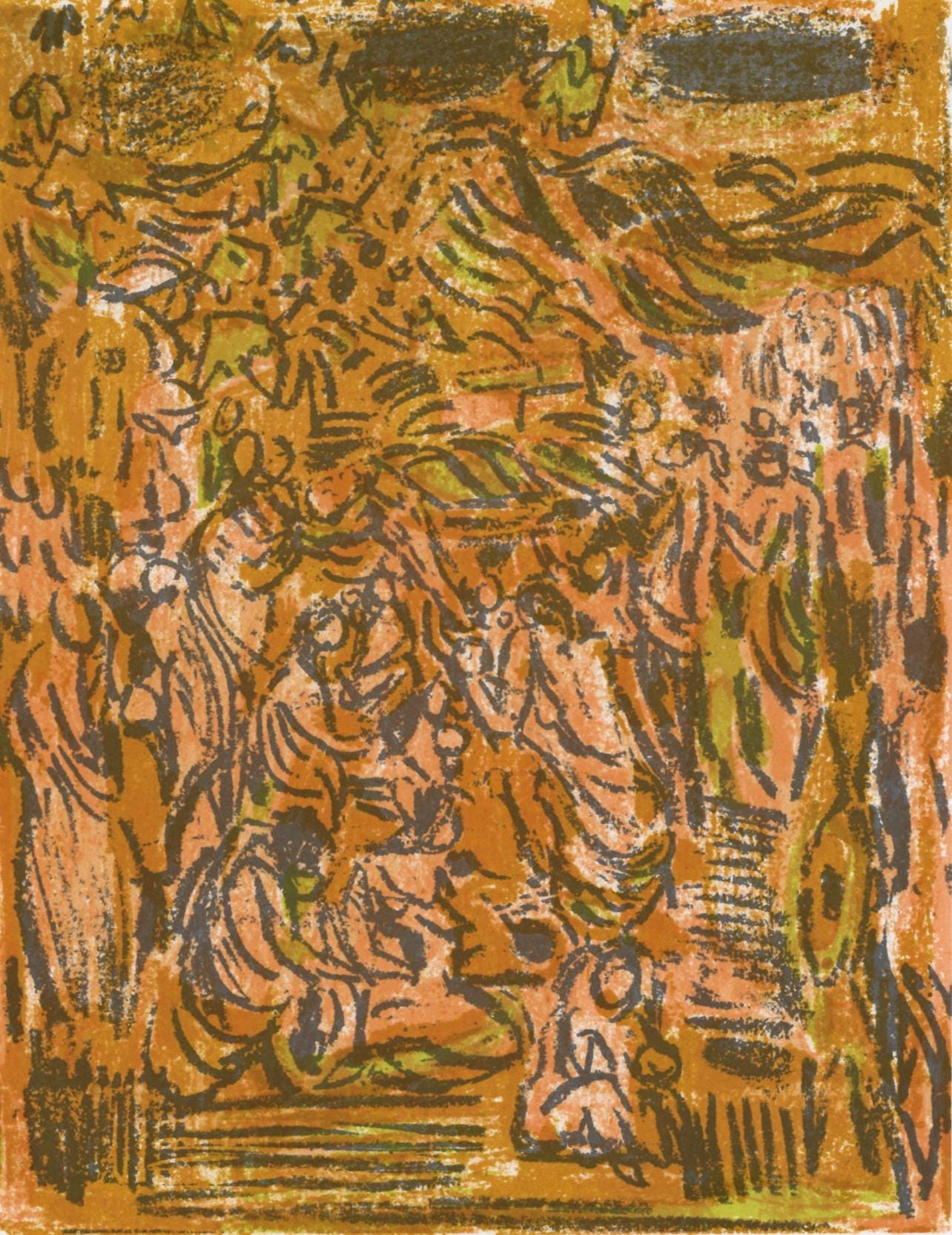 Andr Cottavoz, Composition, L'Odysse, Lithograph