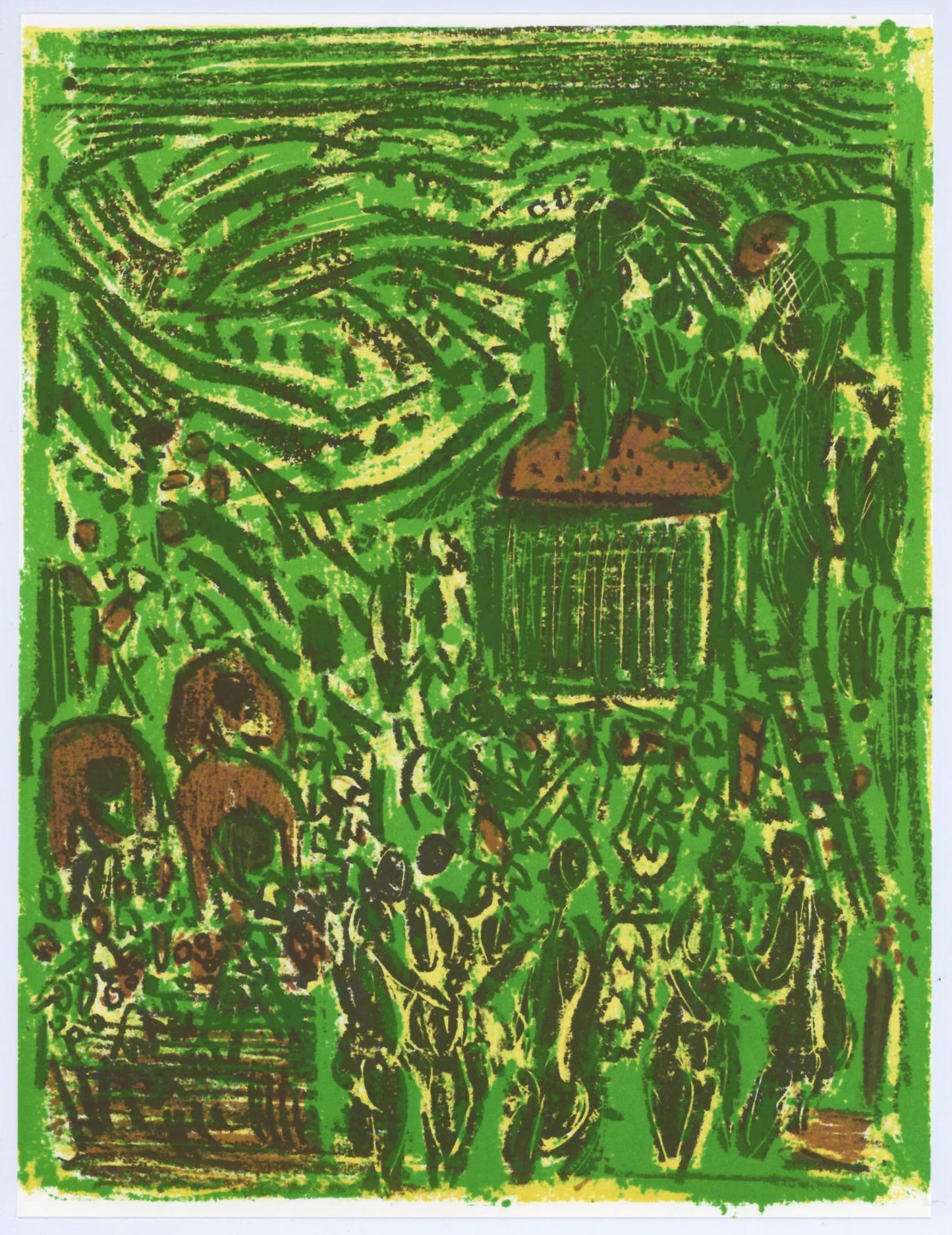 Andr Cottavoz, Composition, L'Odysse, Lithograph