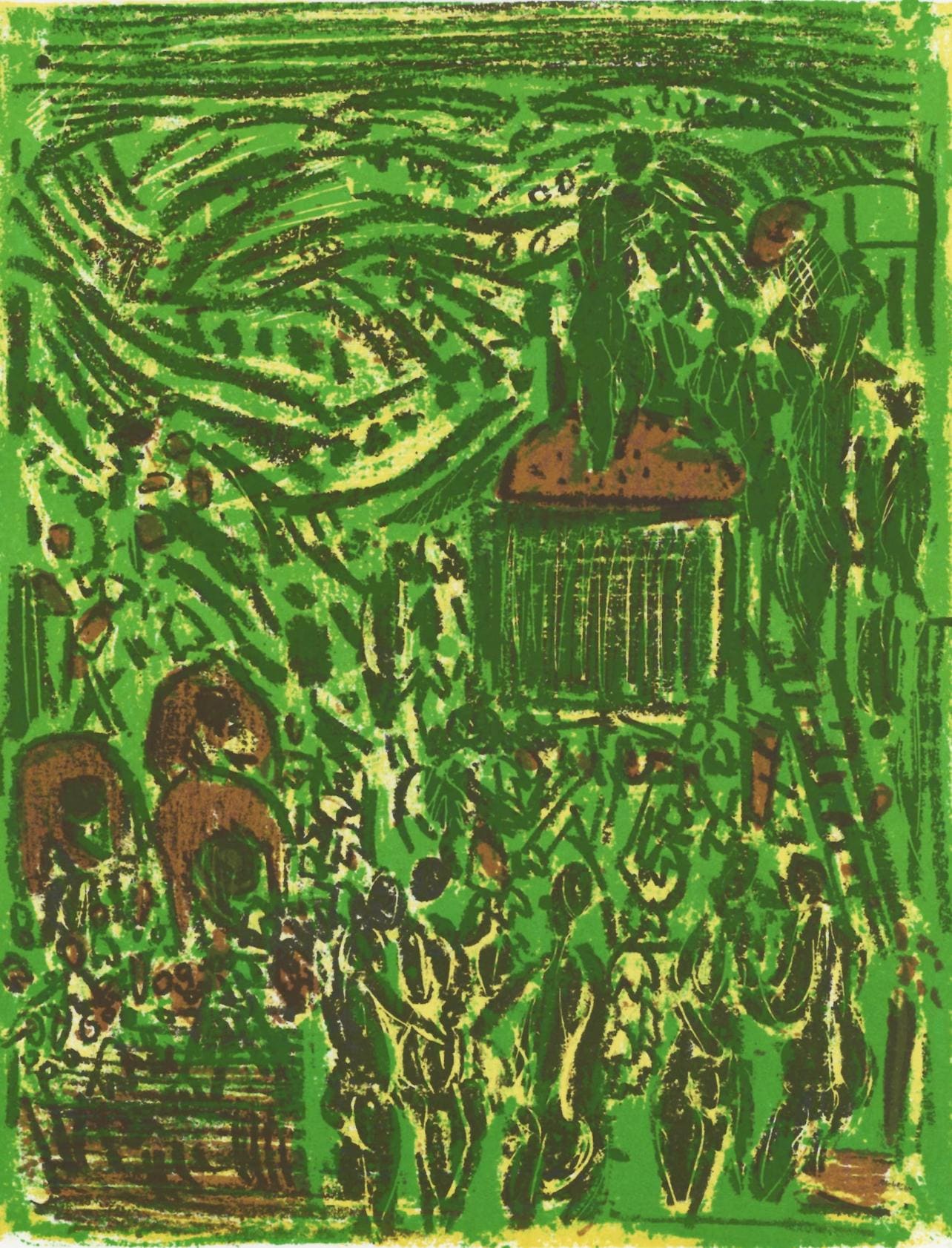 Andr Cottavoz, Composition, L'Odysse, Lithograph