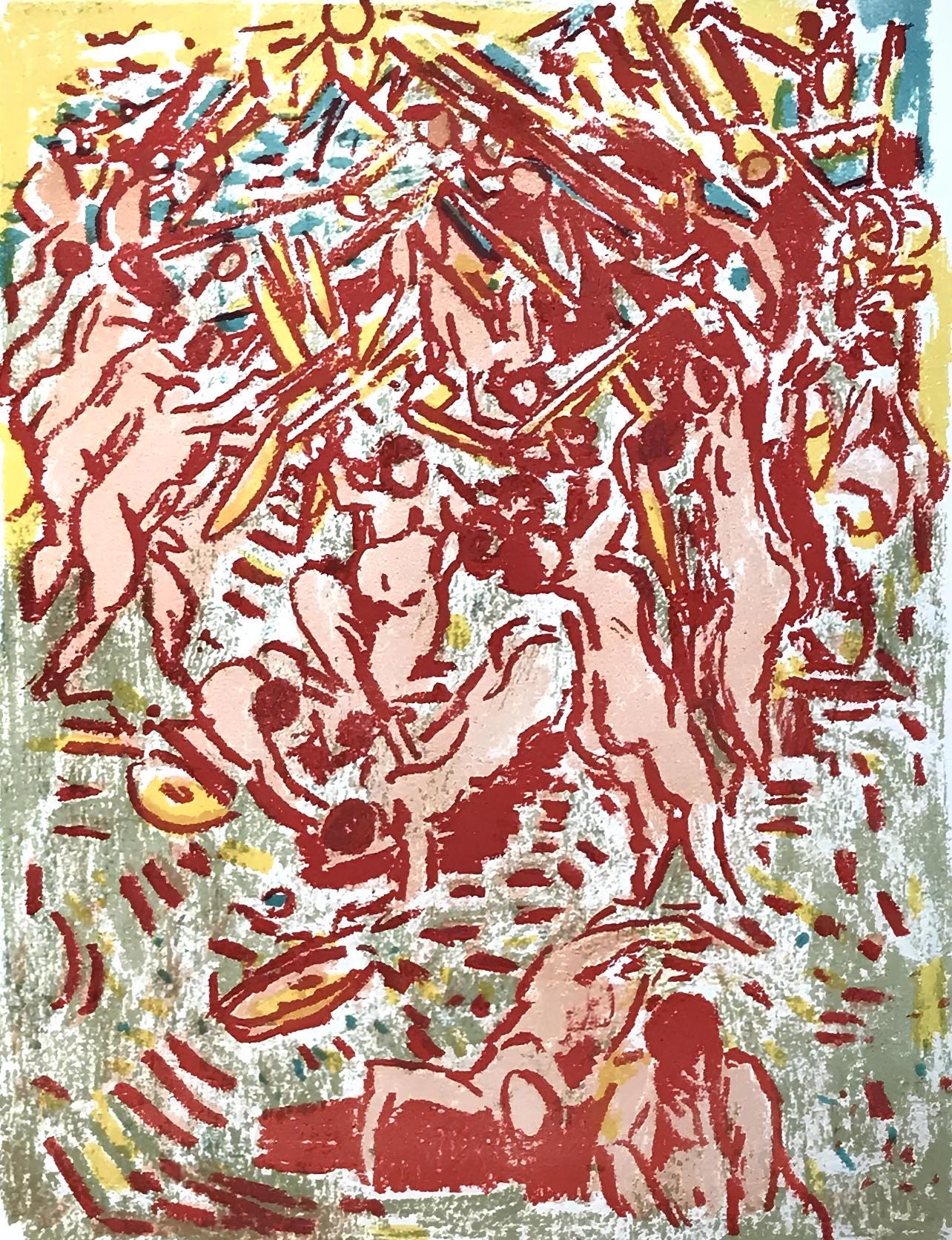 Andr Cottavoz, Composition, L'Odysse, Lithograph