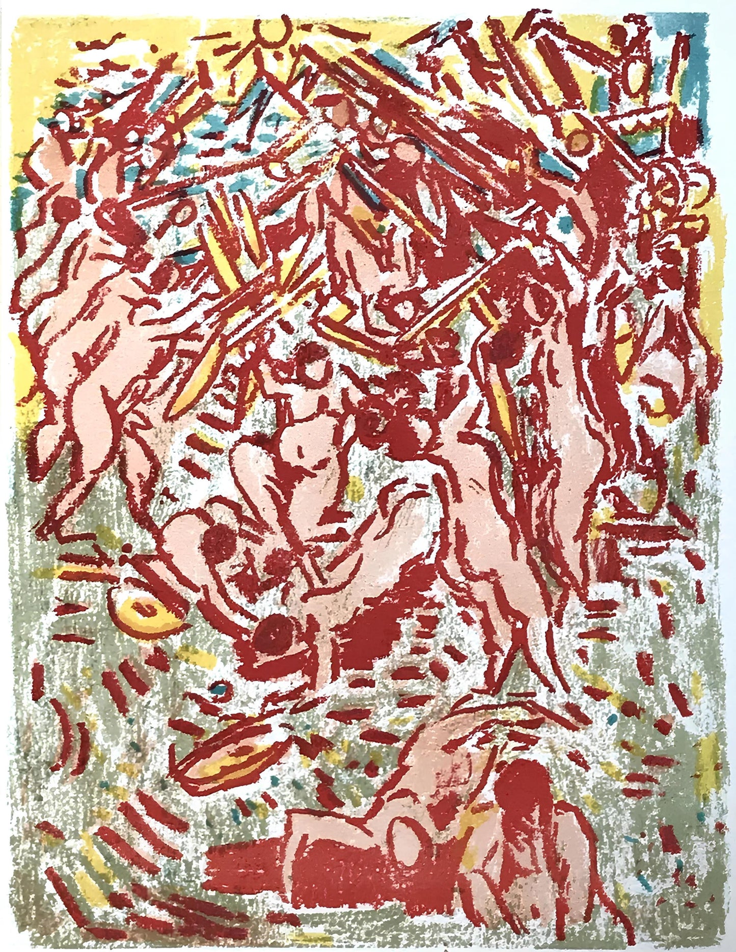 Andr Cottavoz, Composition, L'Odysse, Lithograph