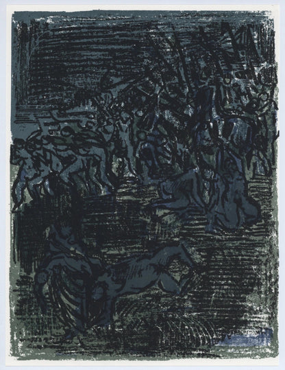 Andr Cottavoz, Composition, L'Odysse, Lithograph