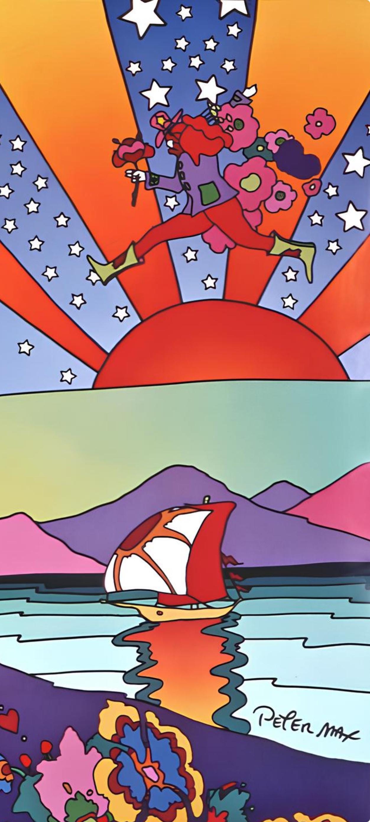 Peter Max, Earth Day, 1995, Hand Signed, Official Edition Offset Lithograph