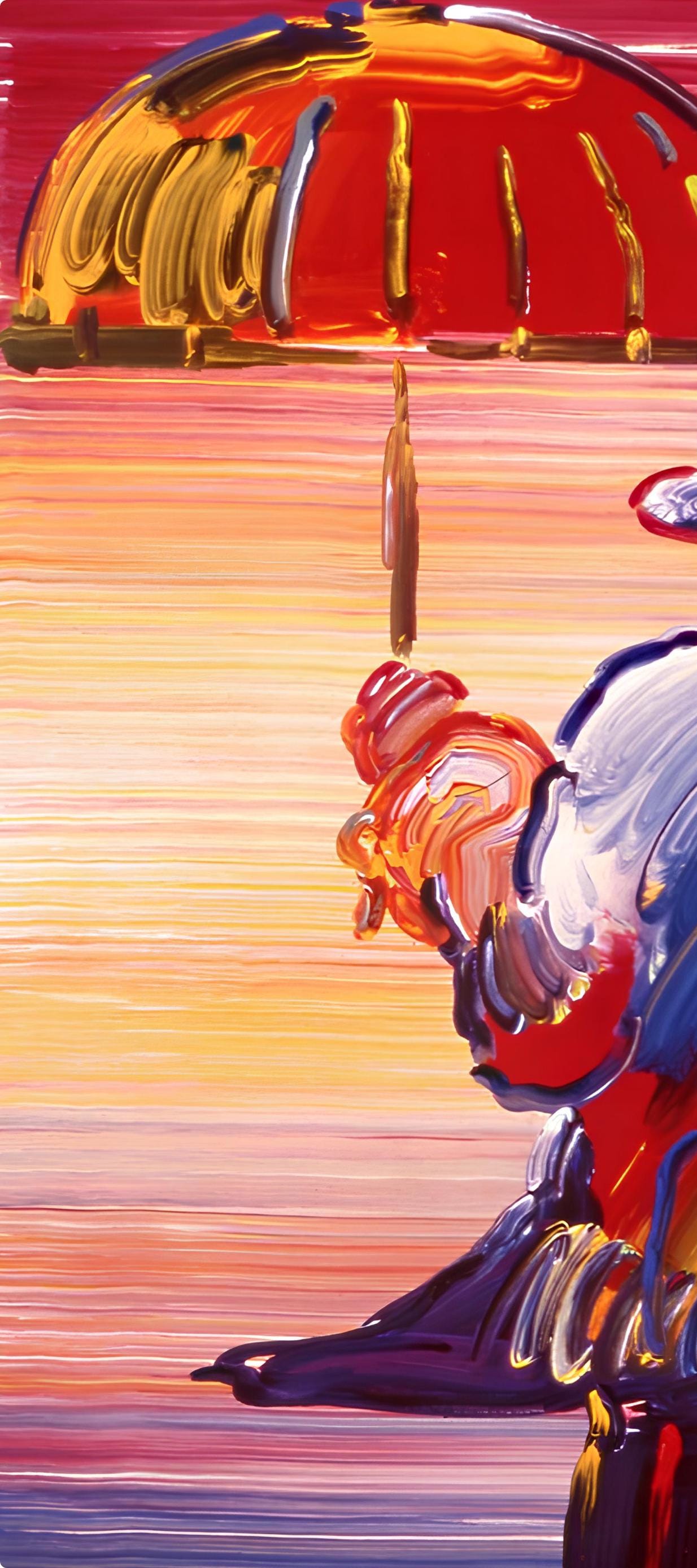 Peter Max, Umbrella Man, 1999, Hand Signed, Official Edition Offset Lithograph