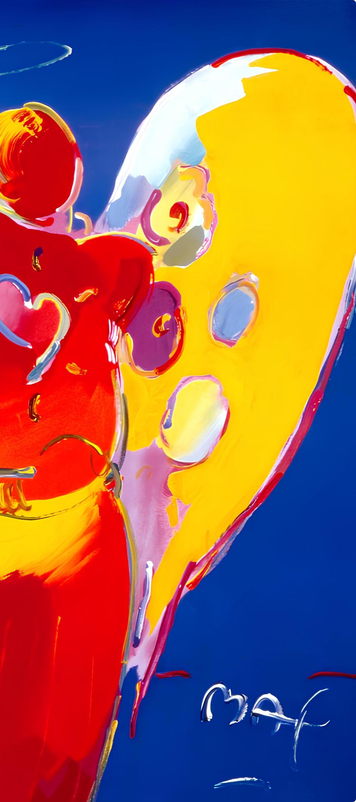 Peter Max, Angel With Heart Iii, 2000, Hand Signed, Official Edition Offset Lithograph
