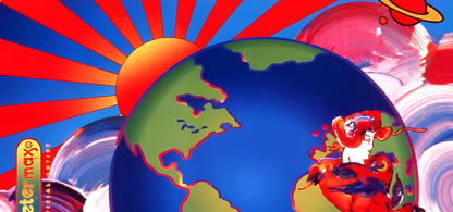 Peter Max, Earth Day, 1995, Hand Signed, Official Edition Offset Lithograph