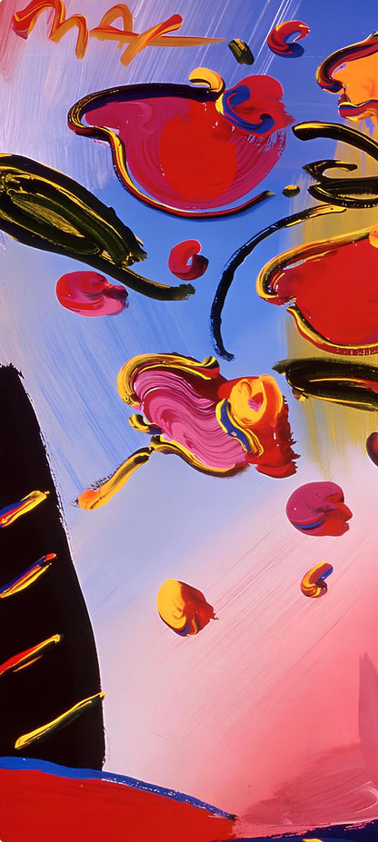 Peter Max, Faciliti-Link Flowers, 1997, Hand Signed, Official Edition Offset Lithograph