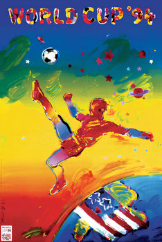 Peter Max, World Cup '94, 1994, Hand Signed, Official Edition Offset Lithograph