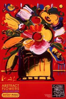 Peter Max, Abstract Flowers, 1999, Hand Signed, Official Edition Offset Lithograph