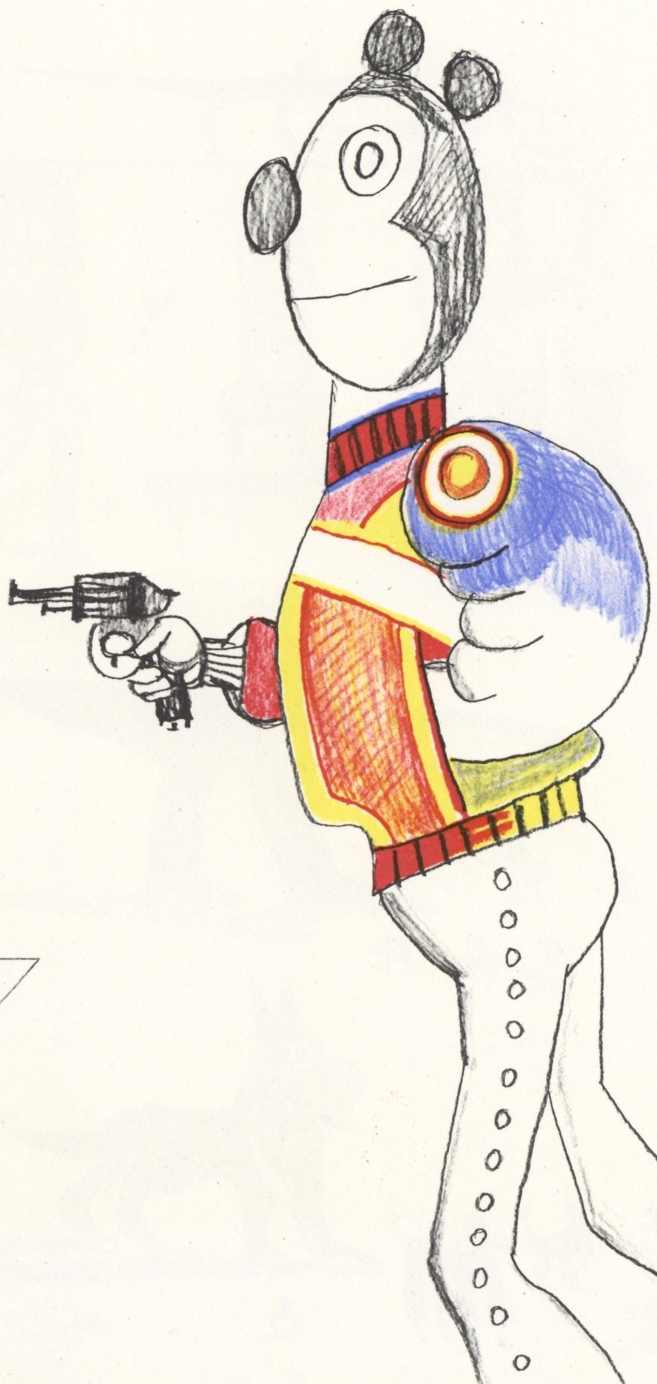 Saul Steinberg, Composition, Derrire Le Miroir, Lithograph