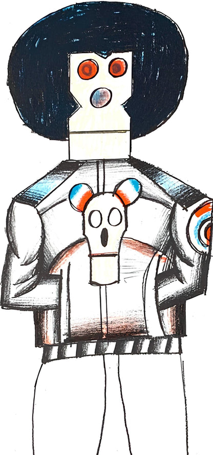 Saul Steinberg, Composition, Derrire Le Miroir, Lithograph