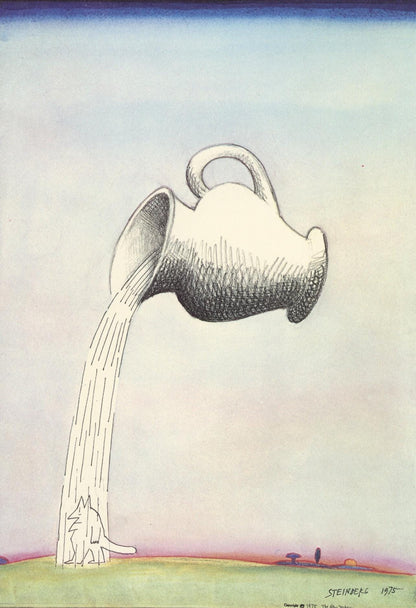 Saul Steinberg, Composition, Derrire Le Miroir, Lithograph