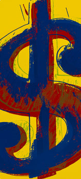 Andy Warhol, Dollar Sign, Yellow, Official, Sunday B. Morning, Silkscreen