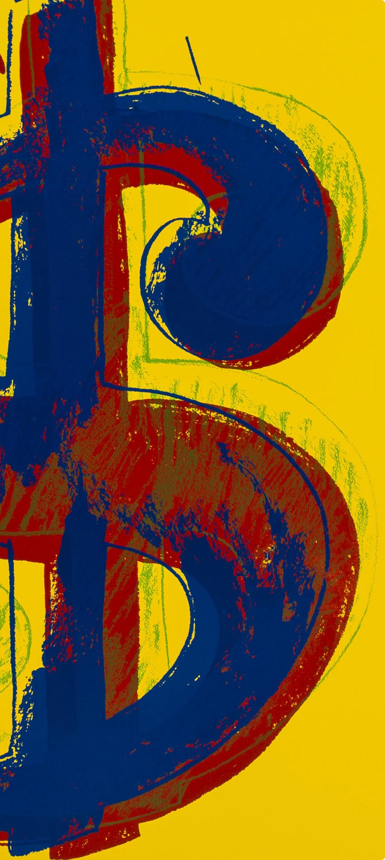 Andy Warhol, Dollar Sign, Yellow, Official, Sunday B. Morning, Silkscreen