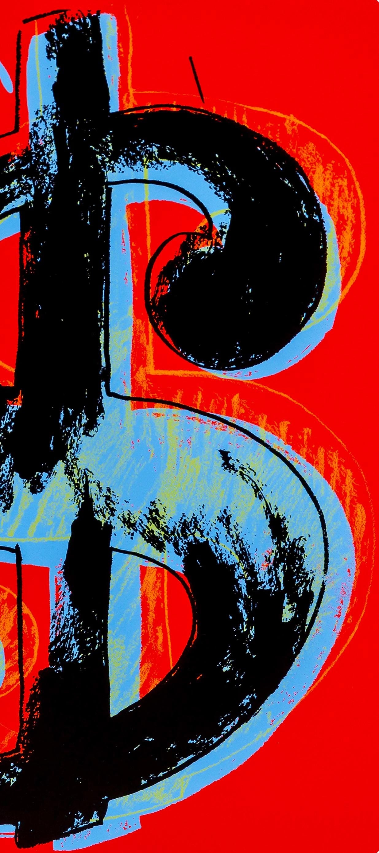 Andy Warhol, Dollar Sign, Red, Official, Sunday B. Morning, Silkscreen