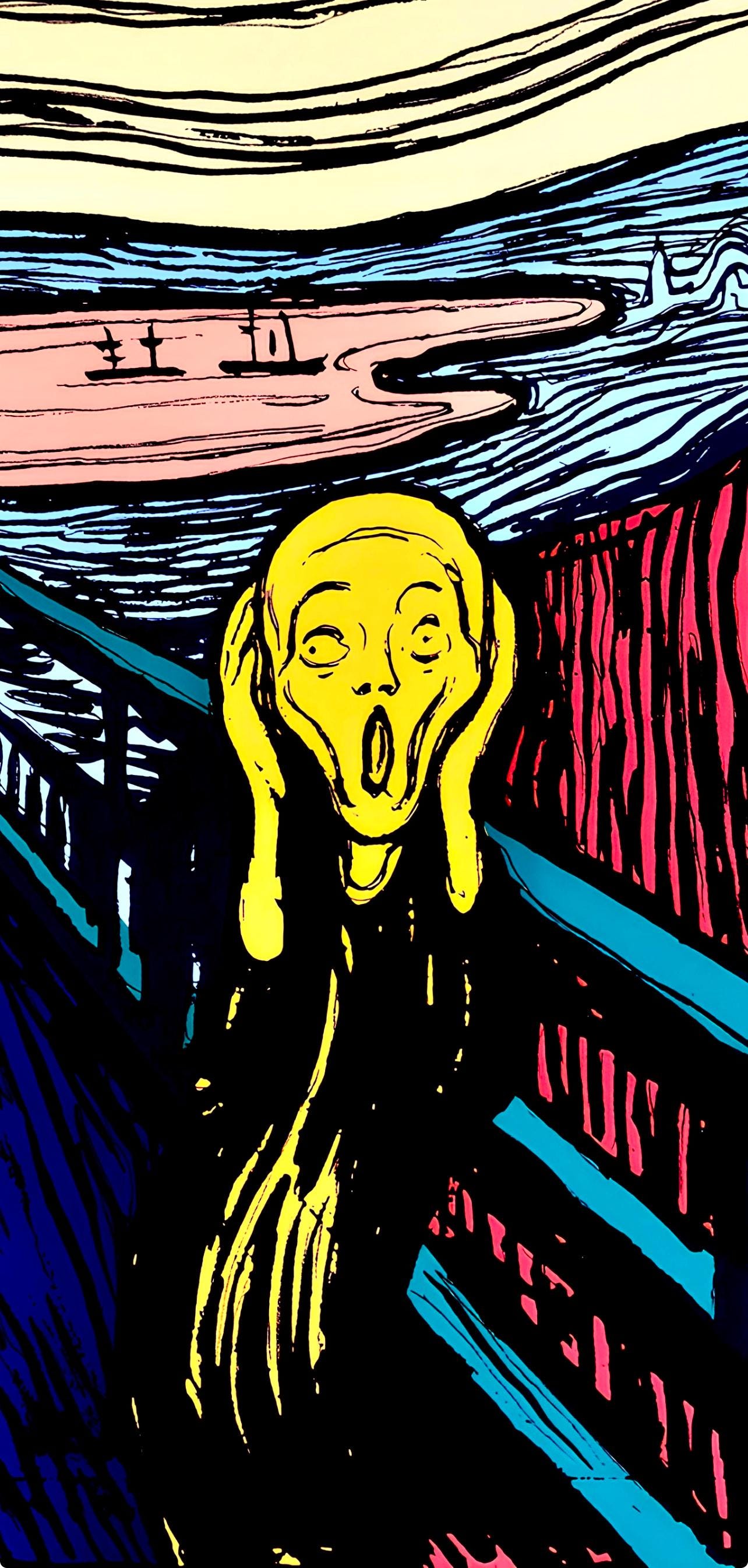 Andy Warhol, The Scream (After Edvard Munch), Orange, Official, Sunday B. Morning, Silkscreen