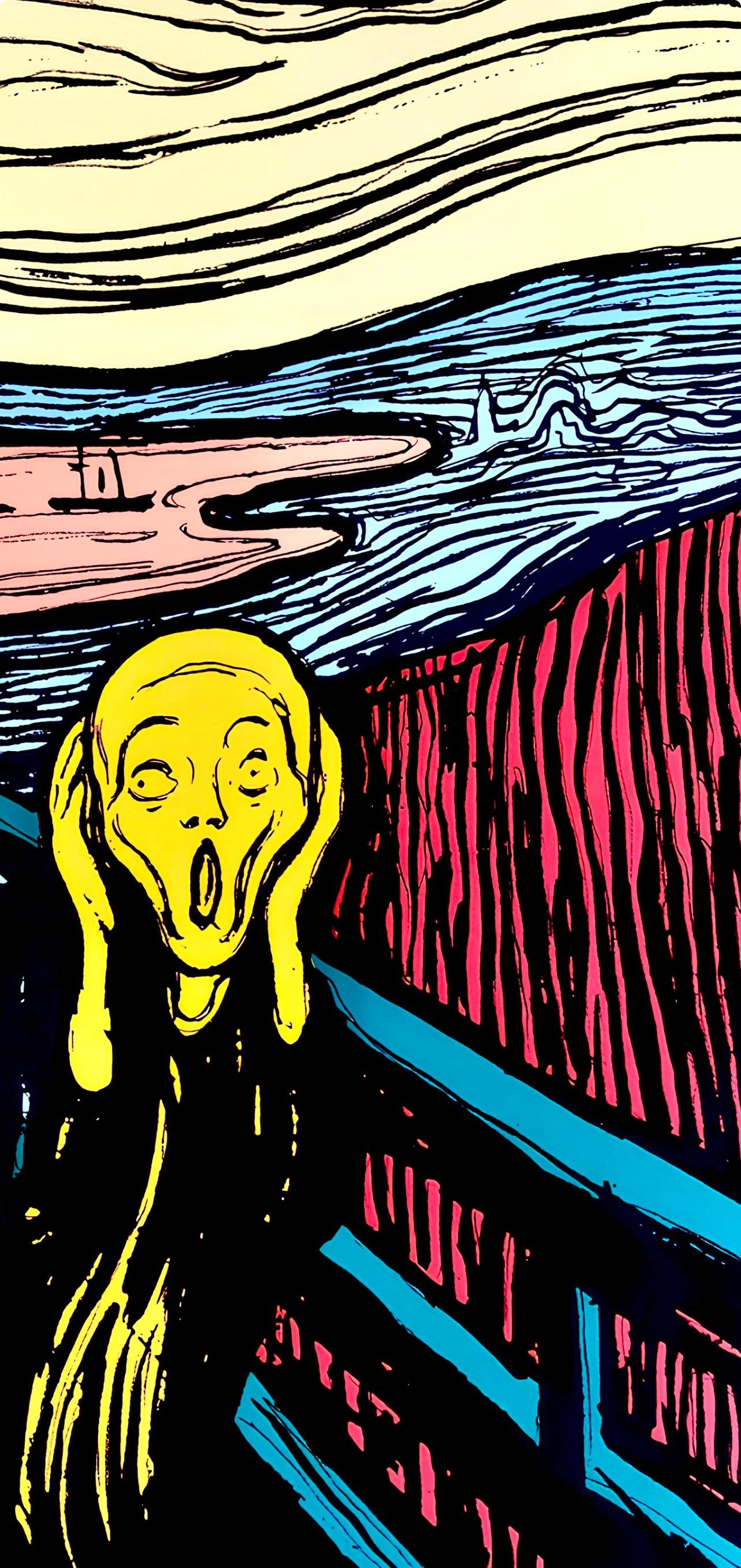 Andy Warhol, The Scream (After Edvard Munch), Orange, Official, Sunday B. Morning, Silkscreen