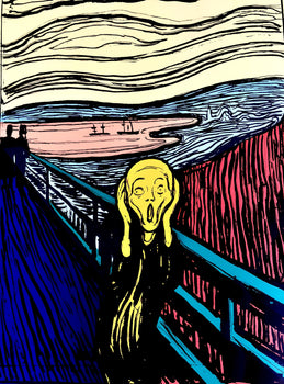 Andy Warhol, The Scream (After Edvard Munch), Orange, Official, Sunday B. Morning, Silkscreen