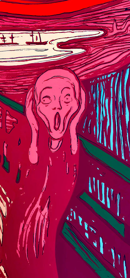 Andy Warhol, The Scream (After Edvard Munch), Pink, Official, Sunday B. Morning, Silkscreen