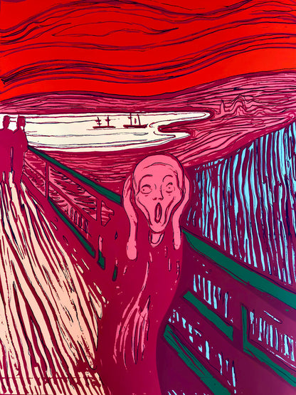 Andy Warhol, The Scream (After Edvard Munch), Pink, Official, Sunday B. Morning, Silkscreen