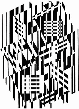 Victor Vasarely, Composition, Linaires, Hliogravure