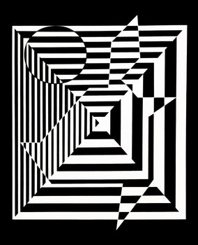 Victor Vasarely, Composition, Linaires, Hliogravure