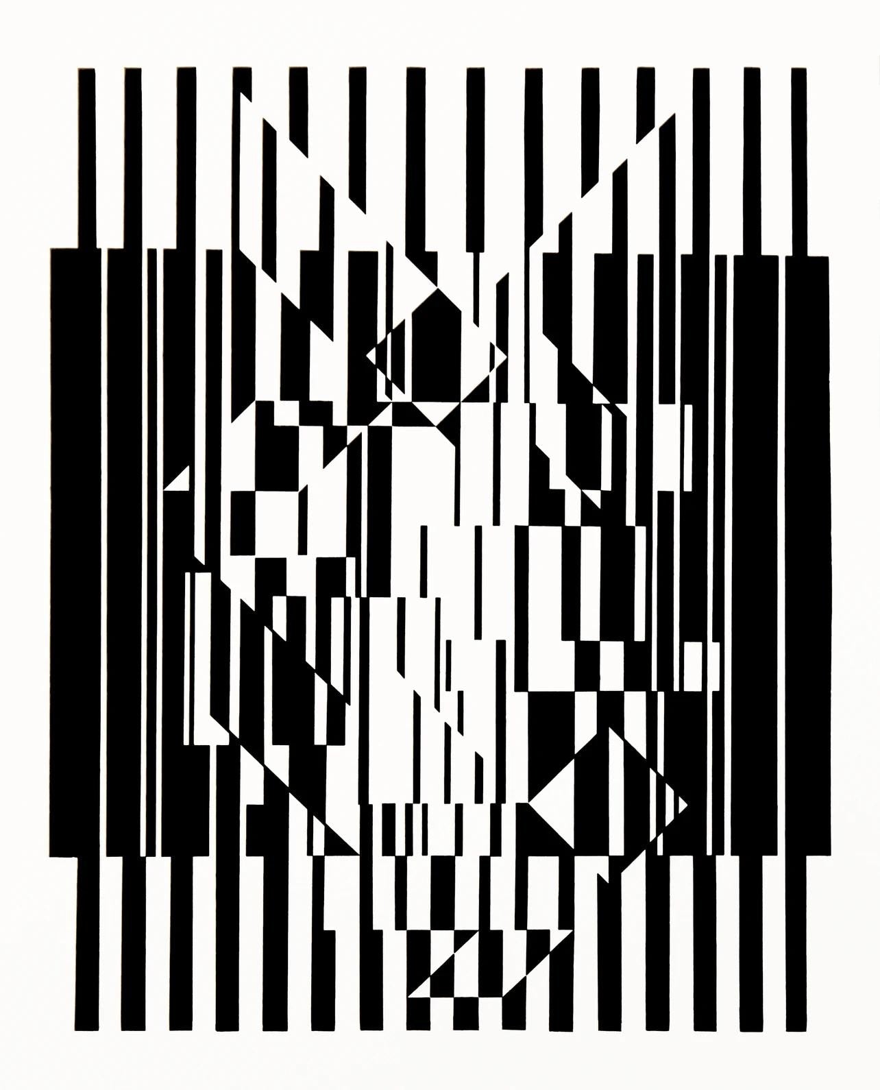 Victor Vasarely, Composition, Linaires, Hliogravure