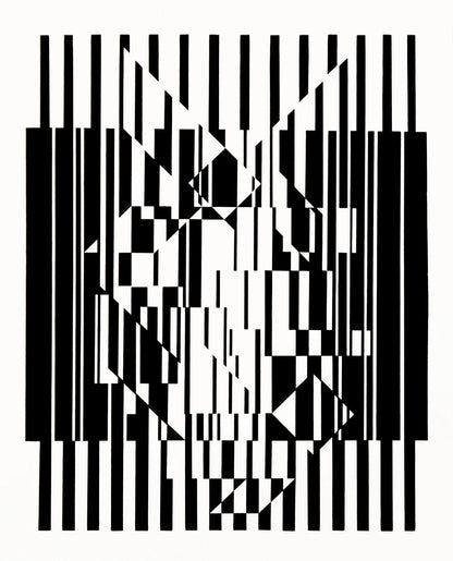 Victor Vasarely, Composition, Linaires, Hliogravure
