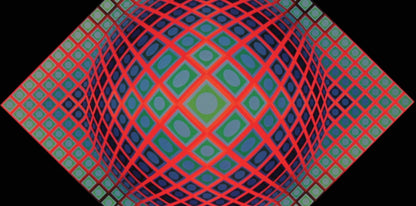 Victor Vasarely, Composition, Vega, Hliogravure