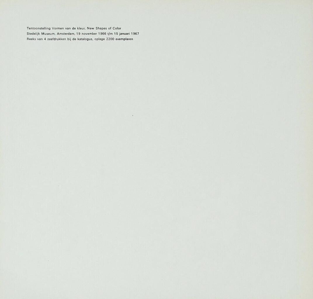 Ellsworth Kelly, Composition (Axsom I-D), Vormen Van De Kleur, Silkscreen