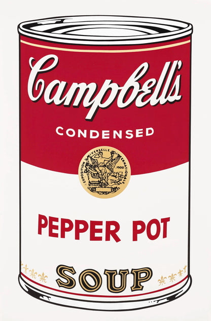 Andy Warhol, Campbells Soup, Pepper Pot, Official Edition, Sunday B. Morning, Silkscreen