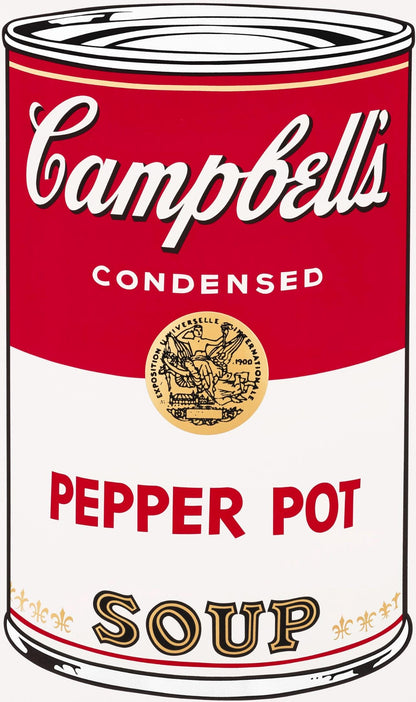 Andy Warhol, Campbells Soup, Pepper Pot, Official Edition, Sunday B. Morning, Silkscreen