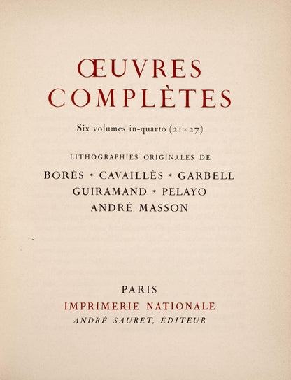 Andr Masson, Composition, Uvres Compltes D'Albert Camus, Lithograph