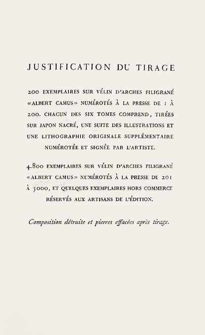 Andr Masson, Composition, Uvres Compltes D'Albert Camus, Lithograph