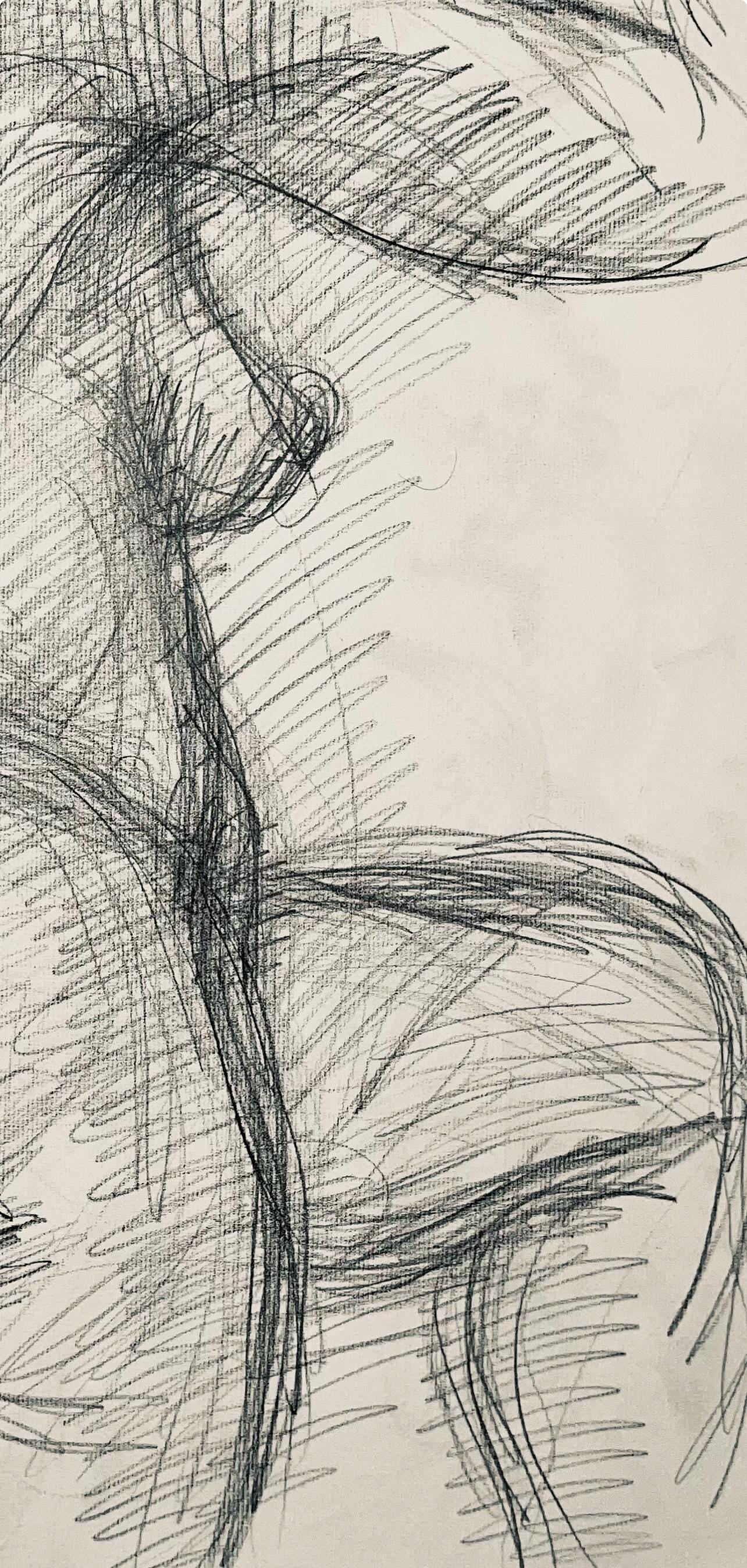 Ian Hornak, Renaissance Female Nude Figure Study, 1963, Original Drawing