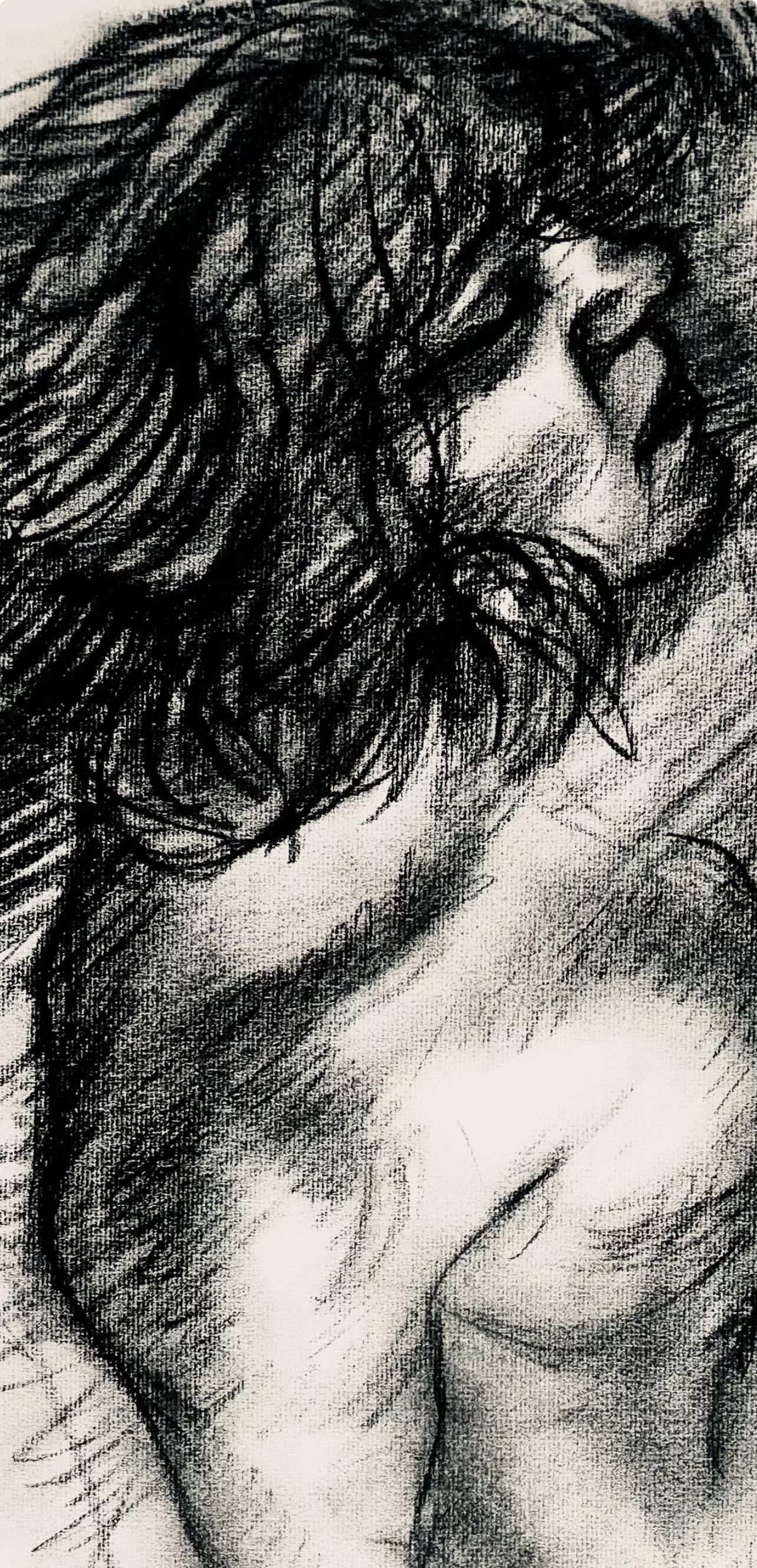 Ian Hornak, Renaissance Female Nude Figure Study, 1963, Original Drawing